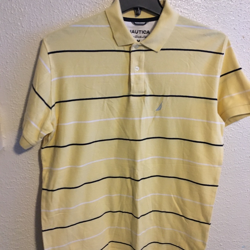 Yellow and blue stripe Nautica shirt